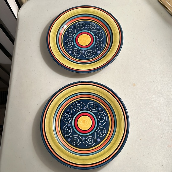 Pier 1 Italian Summer Hand painted Earthenware 9” Plate Made in Italy - Picture 3 of 9